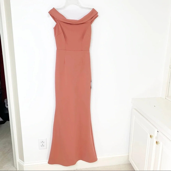 Katie May Dress Legacy Cut Out Off Shoulder Bridesmaid Maxi Size S NWT - Picture 13 of 16